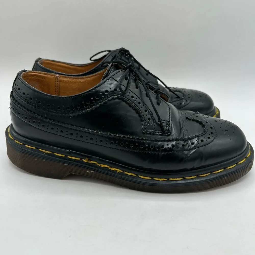 COPY - RARE Vtg Dr Martens 3989 Made in England Wingtip Black Brogues Oxfords C… - Picture 6 of 12